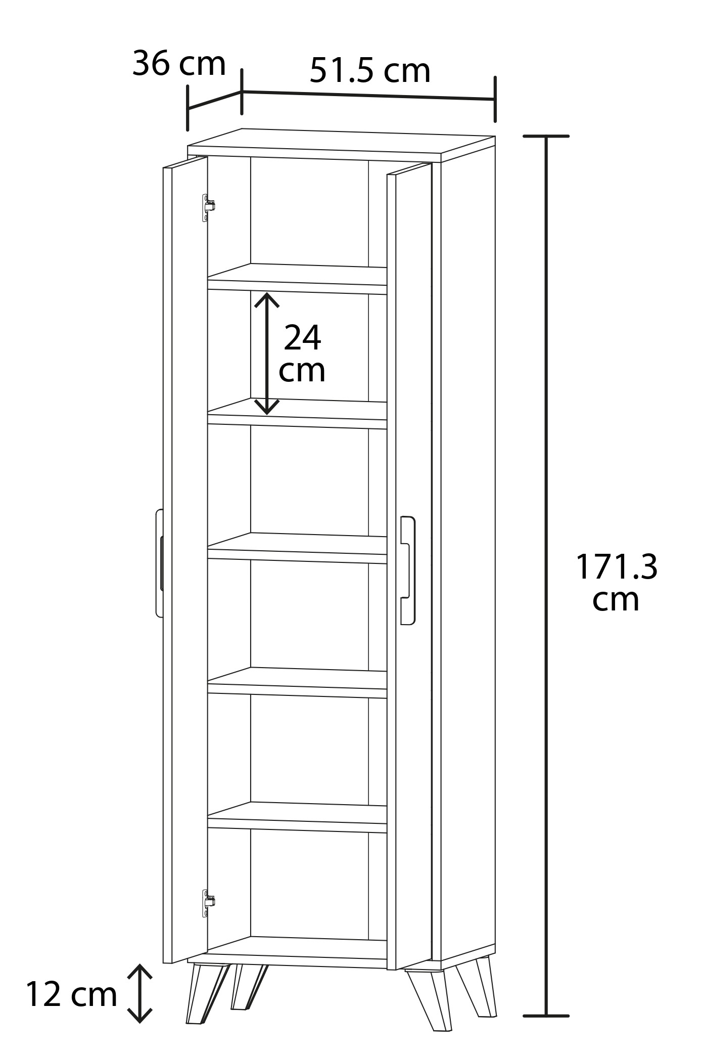 Osaka Çok Amaçlı İki Kapaklı Dolap - Görsel 3