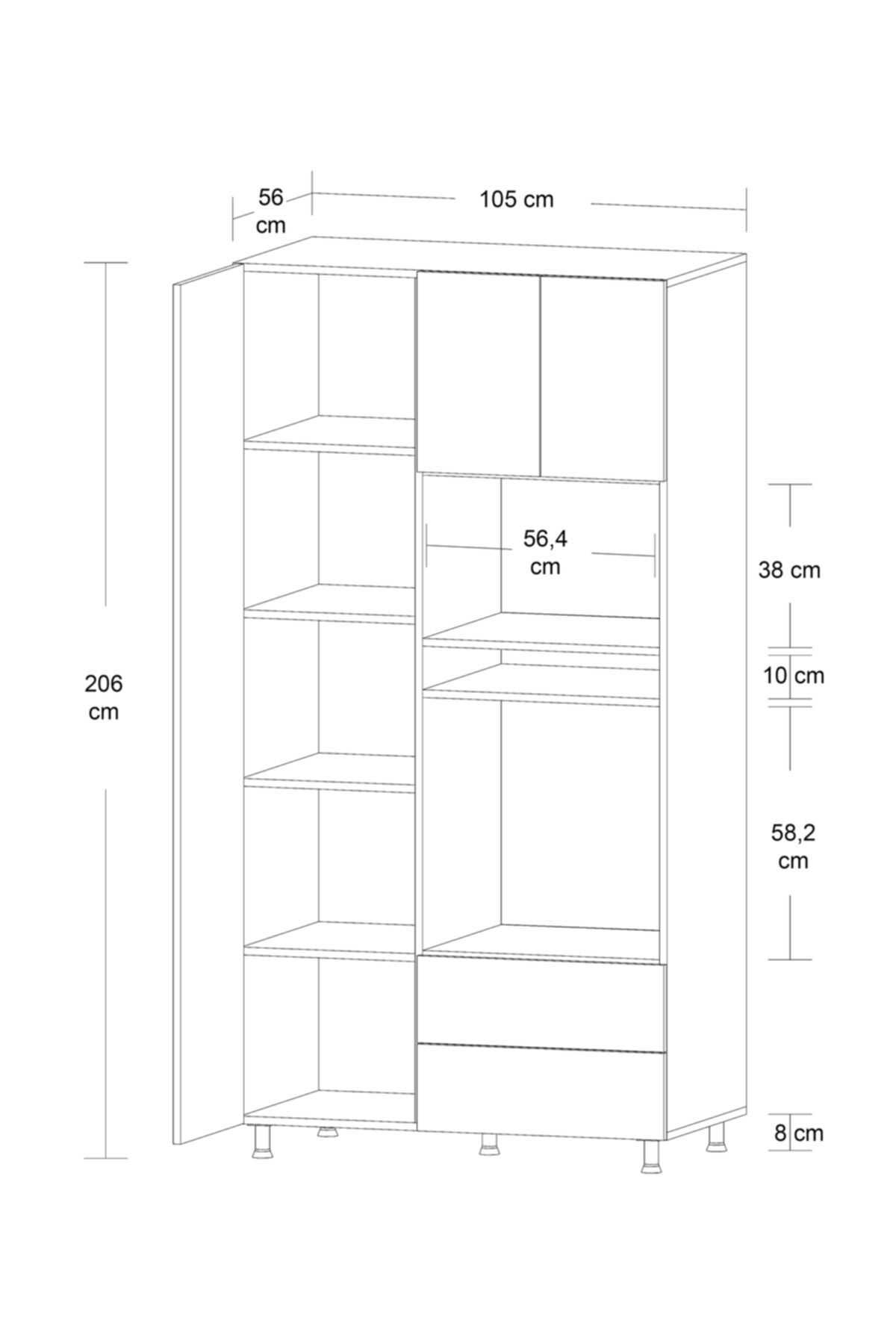 Ankastre Fırın Mikrodalga Dolabı % 100 Mdf - Görsel 8