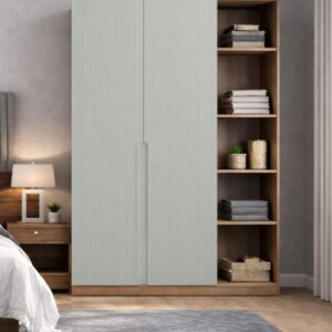 Nova No.1 İki Kapaklı 6Raflı Gardırop Çam-Vizon