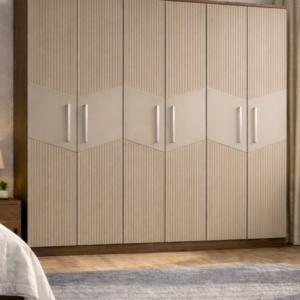 Karbon No.4 Altı Kapaklı 6Raflı Gardırop Çam-Vizon