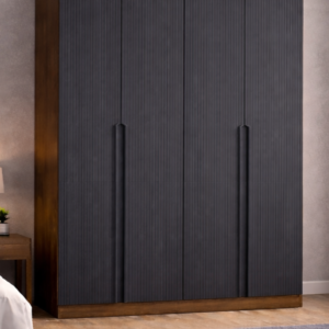 Nova No.2 Dört Kapaklı 6Raflı Gardırop Çam-Antrasit