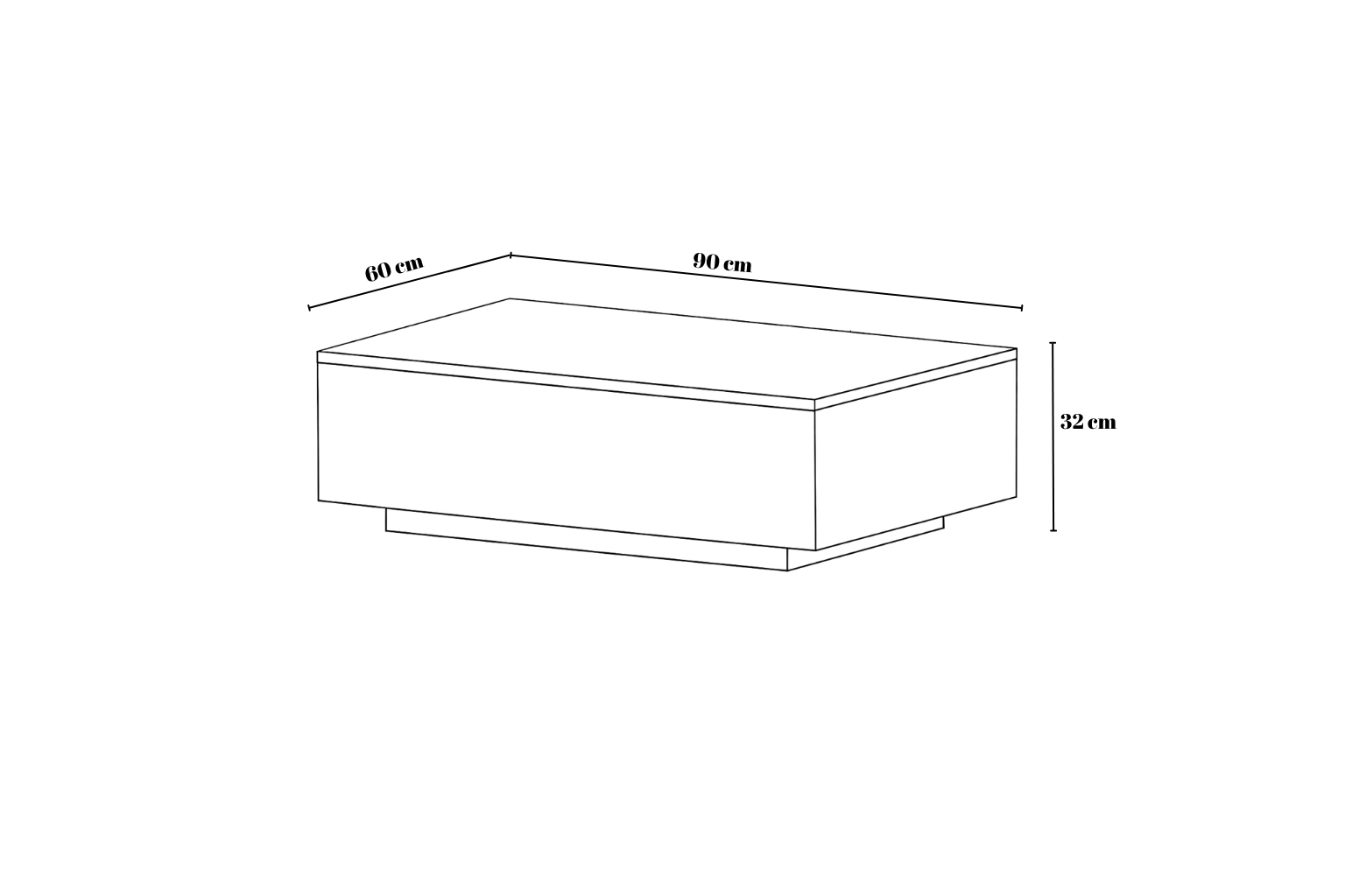 Hilal Modern Ahşap Desenli Orta Sehpa Atlantik Çam - Görsel 4