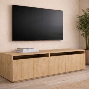 Hilal Modern Ahşap Desenli Tv Ünitesi Safirmeşe