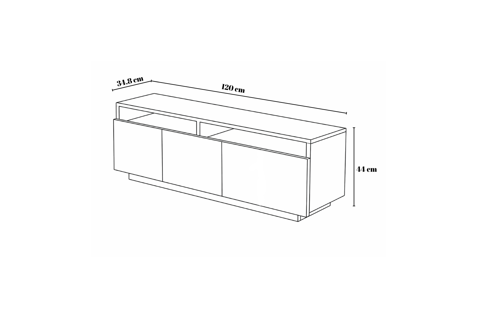 Hilal Modern Ahşap Desenli Tv Ünitesi Safirmeşe - Görsel 4