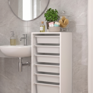 Rüya No.2 Modern Kullanışlı Beyaz Geniş Çok Amaçlı Sepetli Dolap
