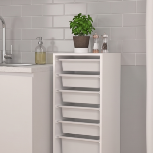Rüya No.2 Modern Kullanışlı Beyaz Geniş Sepetli Mutfak Dolabı