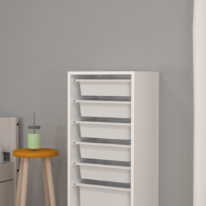 Rüya No.2 Modern Kullanışlı Beyaz Geniş Sepetli Oyuncak Dolabı